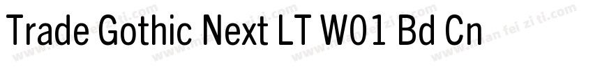 Trade Gothic Next LT W01 Bd Cn字体转换